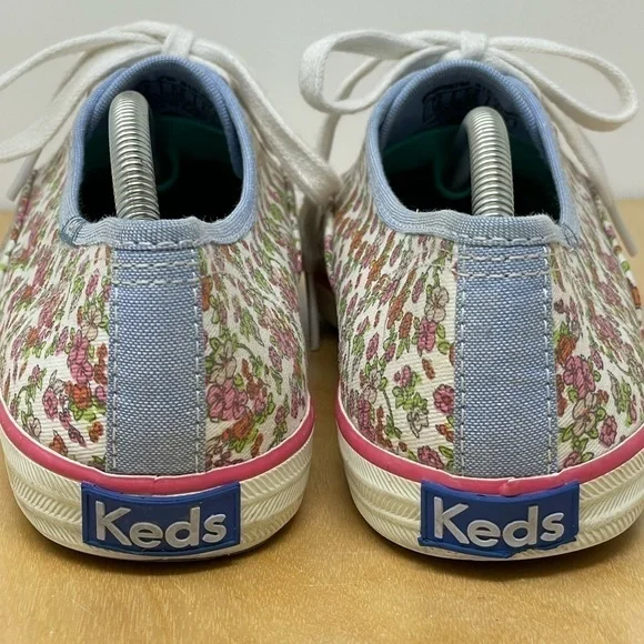 KEDS Floral Pattern Lace Up Sneakers Size 7.5 - Picture 4 of 9